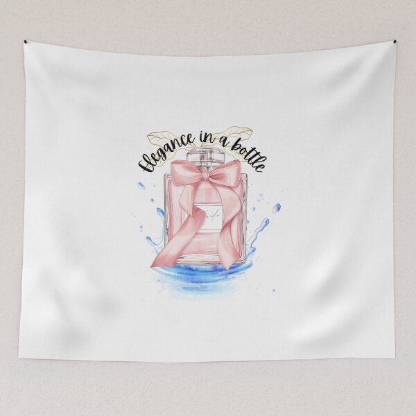 Item preview, Pink Perfume Bottle with Bow Coquette Aesthetic Design designed and sold by Palette _Vibes.