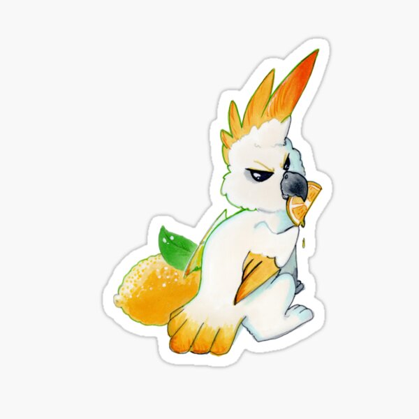 "Zeus , lemon cockatoo griffin" Sticker for Sale by midnitesnow Redbubble