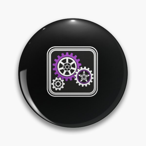 Item preview, gear mechanics abstract gear wheel art in purple and white designed and sold by anapldv.