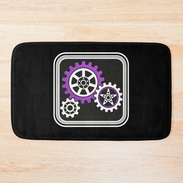 Item preview, gear mechanics abstract gear wheel art in purple and white designed and sold by anapldv.