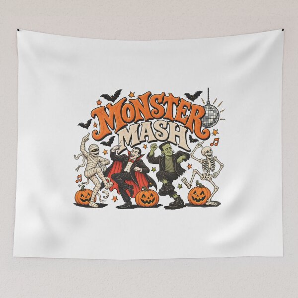 Item preview, Retro Halloween Monster Selfie - Halloween Monsters - Monster Mash Halloween designed and sold by KravinaPhol.