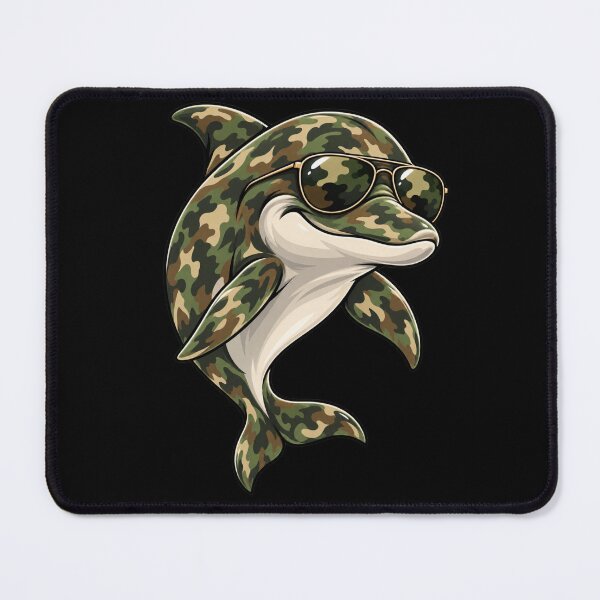 Item preview, Camo Dolphin Sunglasses Military Marine Animal designed and sold by drawwiika+44.