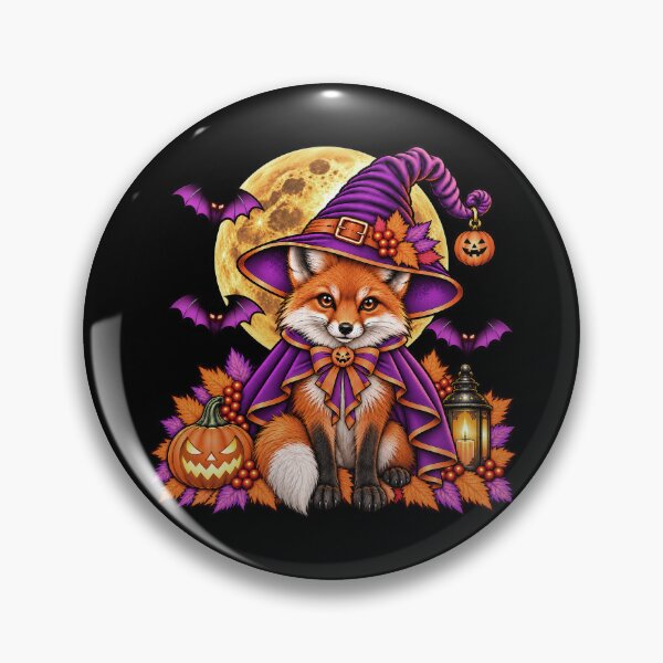 Item preview, Fox Halloween Witch Costume & Spooky Pumpkin designed and sold by PixelsPaws.