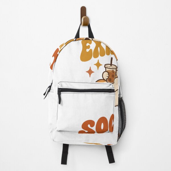 Item preview, Socially Exhausted - Funny Retro Introvert Cat & Iced Coffee designed and sold by Cozy Introvert Club.