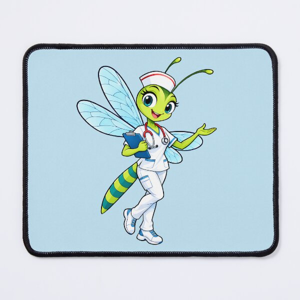 Item preview, Cute Dragonfly Nurse – Funny Nursing designed and sold by karamram.