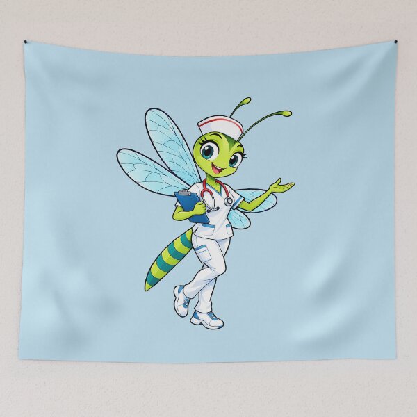 Item preview, Cute Dragonfly Nurse – Funny Nursing designed and sold by karamram.