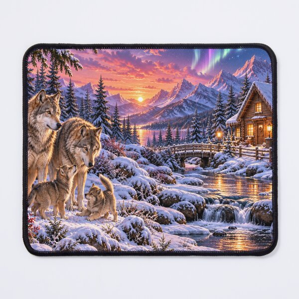Item preview, Wolf family in winter designed and sold by _ARLUNA_.