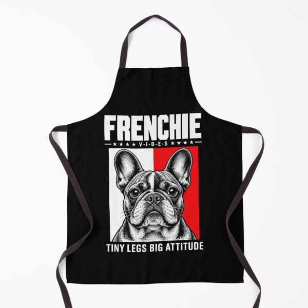 Item preview, frenchie Big Attitude Black White Red Dog Portrait designed and sold by anapldv.