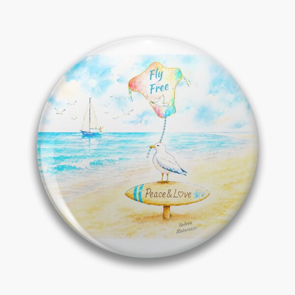 Item preview, Jon the Seagull – Fly Free in Peace & Love designed and sold by Andrea Matarazzo.