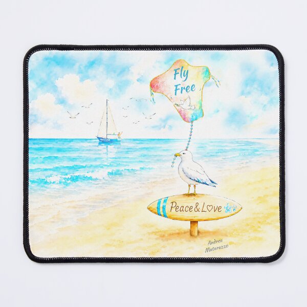 Item preview, Jon the Seagull – Fly Free in Peace & Love designed and sold by Andrea Matarazzo.