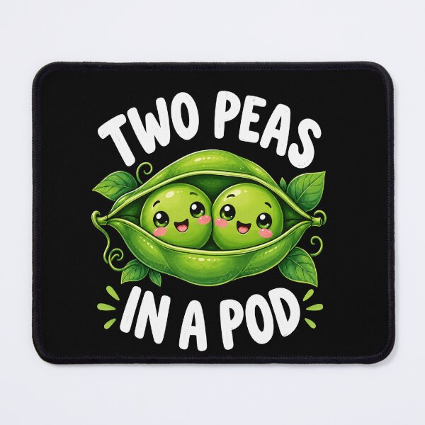 Item preview, Peas In A Pod Cute Twin Pea Friends Funny Vegetable Art designed and sold by anapldv.