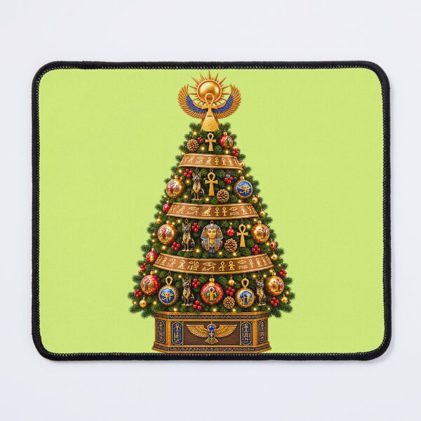 Item preview, The Pharaoh’s Golden Christmas Tree – Egyptian Hieroglyphic Holiday designed and sold by NEFERSIGN.