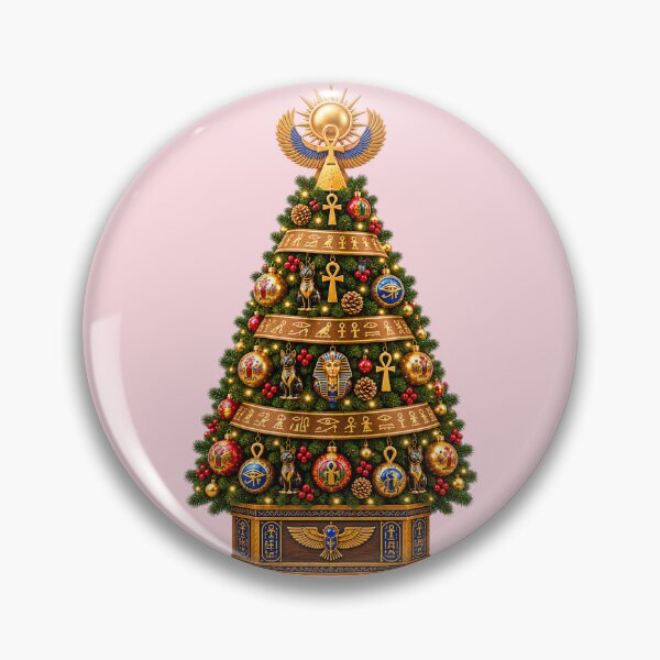 Item preview, The Pharaoh’s Golden Christmas Tree – Egyptian Hieroglyphic Holiday designed and sold by NEFERSIGN.