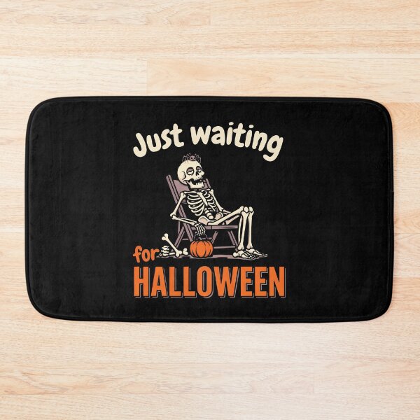 Item preview, Just Waiting For Halloween Lawn Chair Skeleton Gift designed and sold by Say It With Ink.