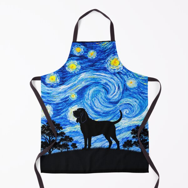 Item preview, Funny Bloodhound Dog Starry Night Painting Moon Star Mom Dad Kids designed and sold by FurryHavenPH.