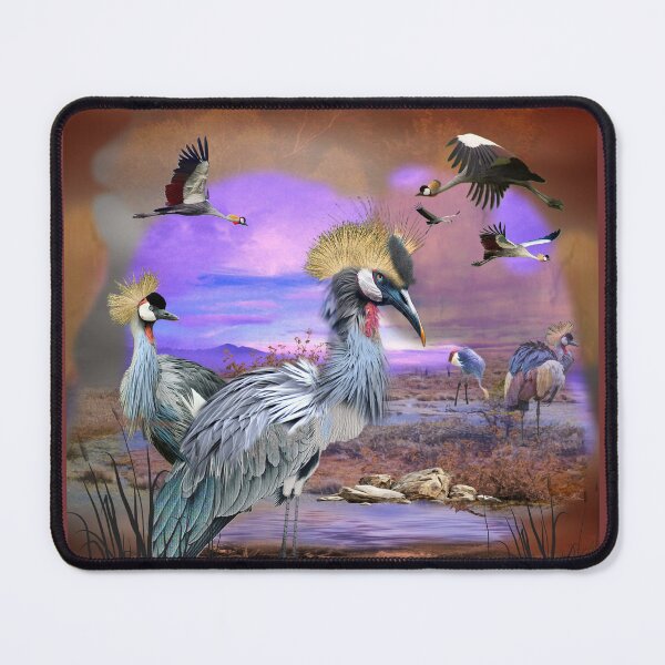 Item preview, African Gray Crowned Crane in Serene Landscape designed and sold by Patricia Brown.