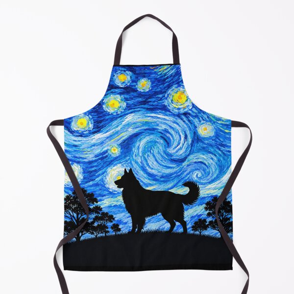 Item preview, Funny Bohemian Shepherd Dog Starry Night Painting Moon Star Mom Dad Kids designed and sold by FurryHavenPH.