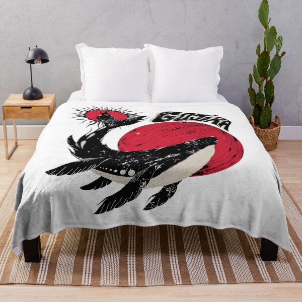 Item preview, GOJIRA Whale Sun Red Circle  designed and sold by PillowPaws.