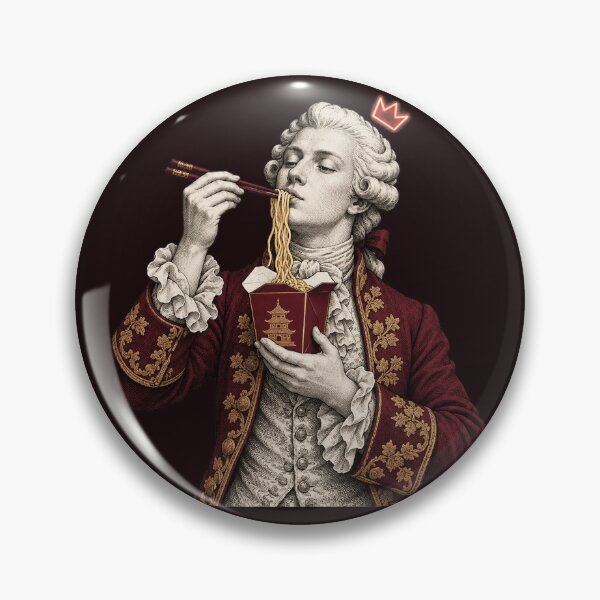Item preview, Noodle Nobility - Rococo Aristocrat Eating Ramen designed and sold by Motel Mirage.