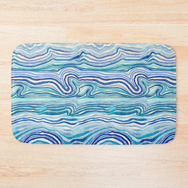 Item preview, Gem Stone Watercolor Stripes - Ocean Tides designed and sold by TigaTiga.