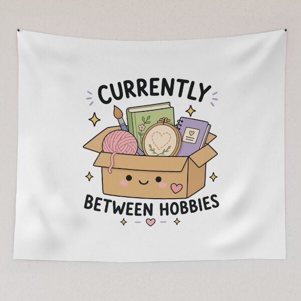 Item preview, Currently Between Hobbies ADHD Humor designed and sold by CleanDecor.