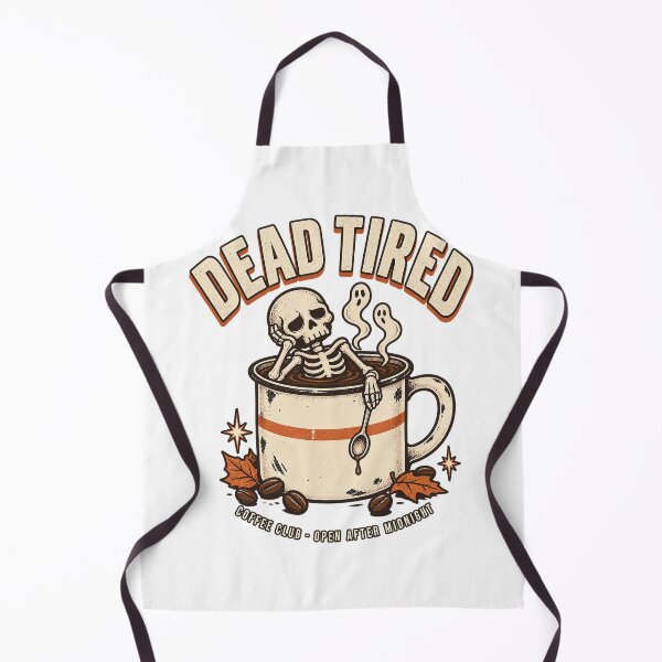Item preview, Dead Tired Coffee Skeleton Retro Dark Humor designed and sold by ZetaDream.