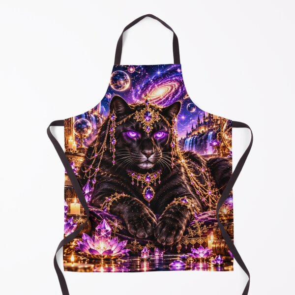 Item preview, Amethyst Guardian | Mystical Black Panther designed and sold by PurvaNimfaMagic.