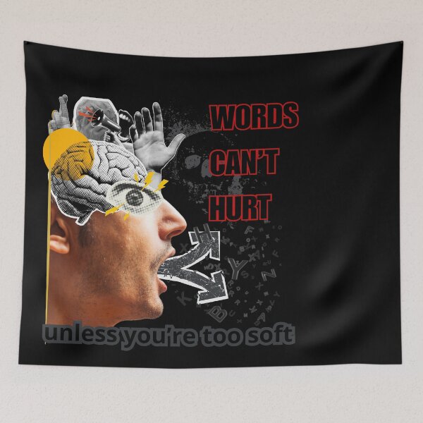 Item preview, Words can't hurt designed and sold by Rex Vox.