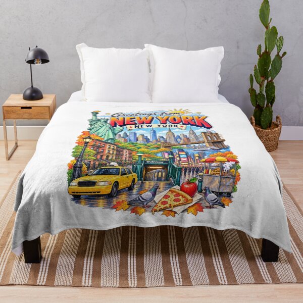 Item preview, Greetings from New York City – Colorful NYC Travel Collage designed and sold by Russell Thorne.