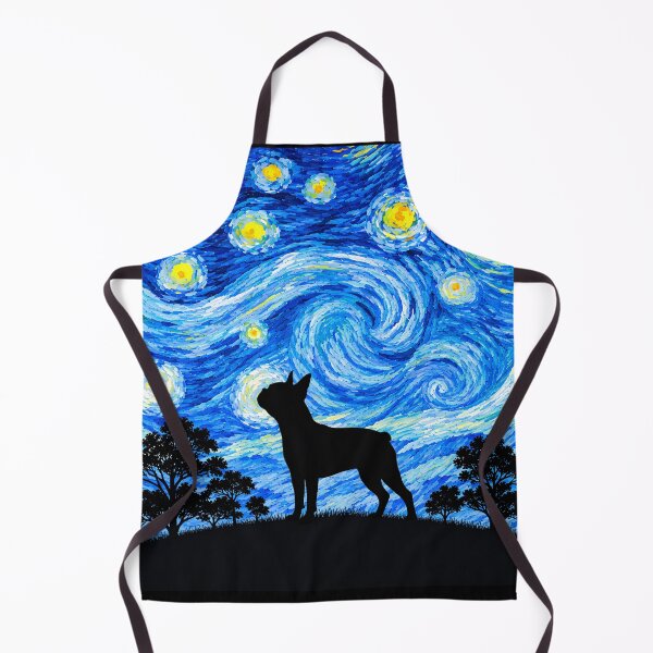 Item preview, Funny Boston Terrier Dog Starry Night Painting Moon Star Mom Dad Kids designed and sold by FurryHavenPH.