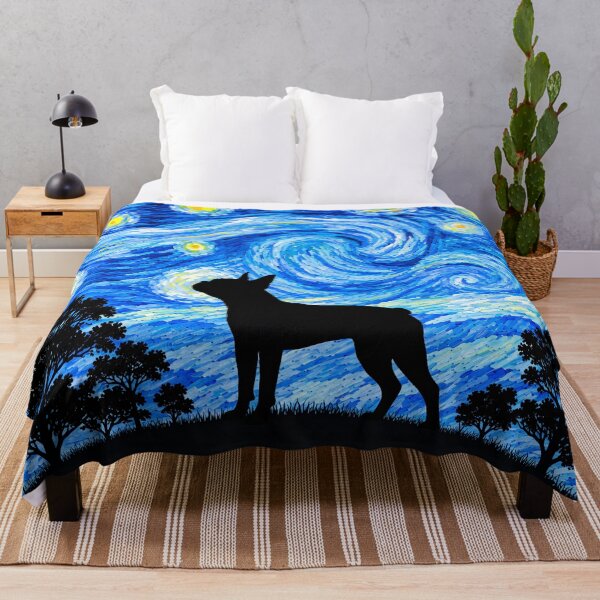 Item preview, Funny Boston Terrier Dog Starry Night Painting Moon Star Mom Dad Kids designed and sold by FurryHavenPH.