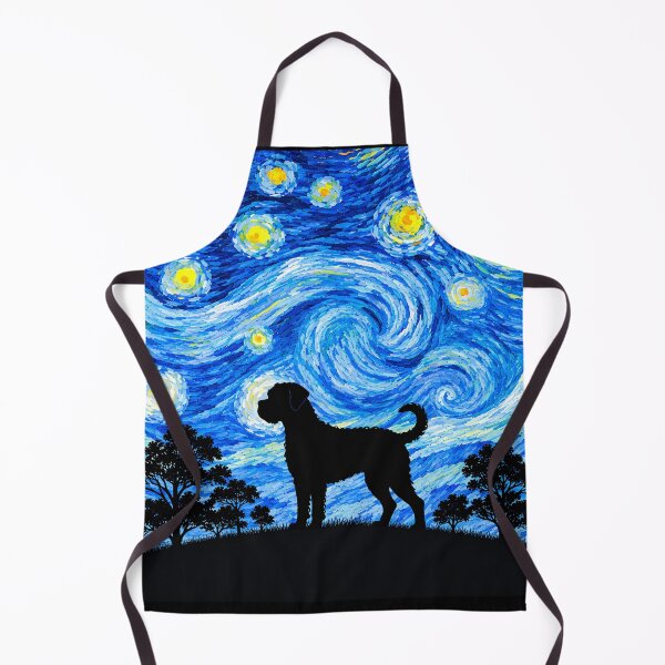 Item preview, Funny Boxerdoodle Dog Starry Night Painting Moon Star Mom Dad Kids designed and sold by FurryHavenPH.