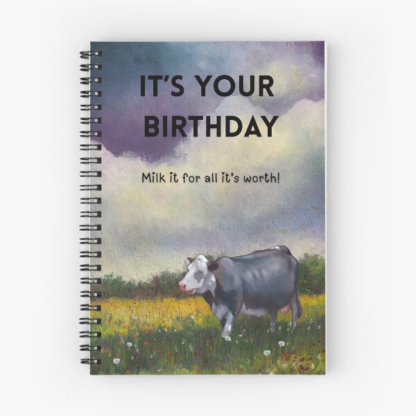 Item preview, Cow Painting It's Your Birthday, Milk It, Humor designed and sold by JoyfulWhimsy.