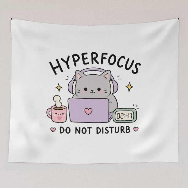 Item preview, Hyperfocus Do Not Disturb ADHD Humor designed and sold by CleanDecor.