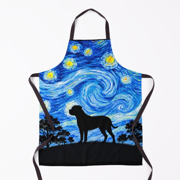 Item preview, Funny Cane Corso Dog Starry Night Painting Moon Star Mom Dad Kids designed and sold by FurryHavenPH.