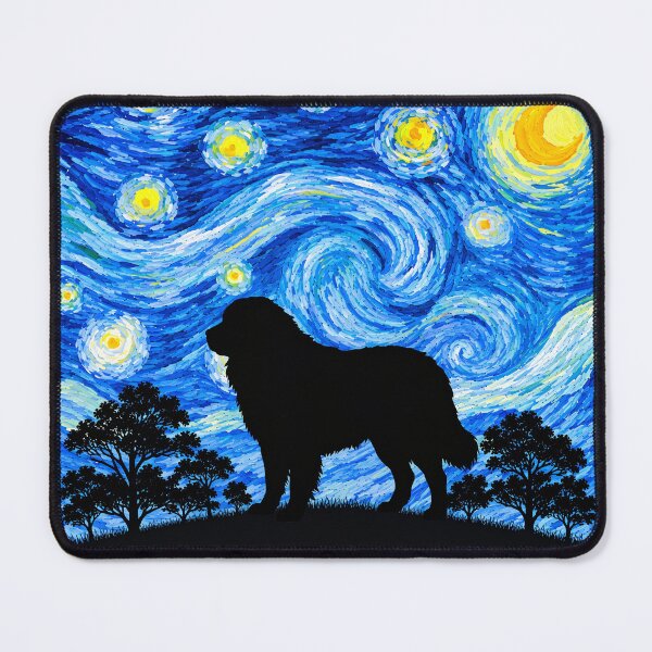 Item preview, Funny Caucasian Shepherd Dog Starry Night Painting Moon Star Mom Dad Kids designed and sold by FurryHavenPH.