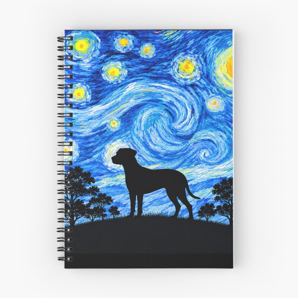 Item preview, Funny Catahoula Leopard Dog Starry Night Painting Moon Star Mom Dad Kids designed and sold by FurryHavenPH.
