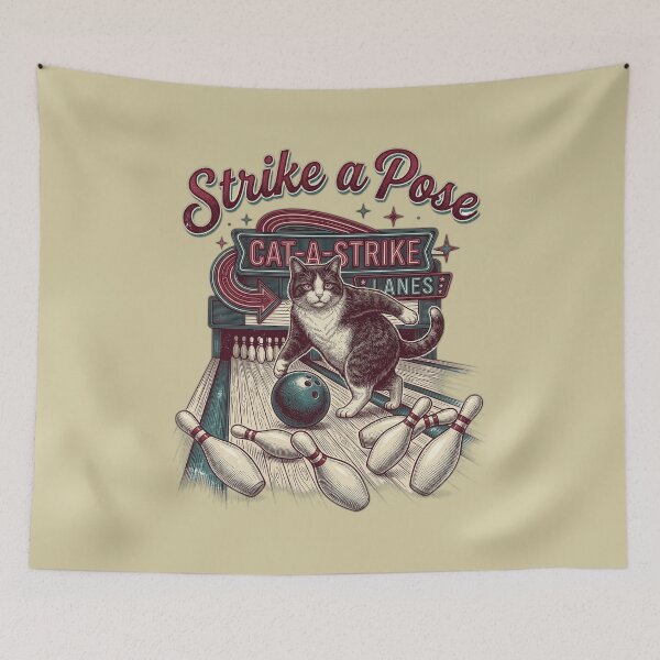 Item preview, Strike a Pose Cat Funny Bowling designed and sold by FurRealStudioCo.