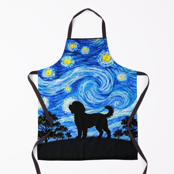 Item preview, Funny Cavapoo Dog Starry Night Painting Moon Star Mom Dad Kids designed and sold by FurryHavenPH.