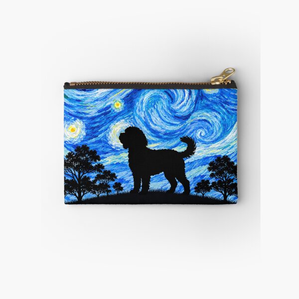 Item preview, Funny Cavapoo Dog Starry Night Painting Moon Star Mom Dad Kids designed and sold by FurryHavenPH.