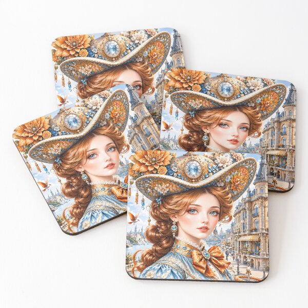 Item preview, Pretty Lady in Luxurious Attire in Beautiful Town designed and sold by Pim-Crystal.