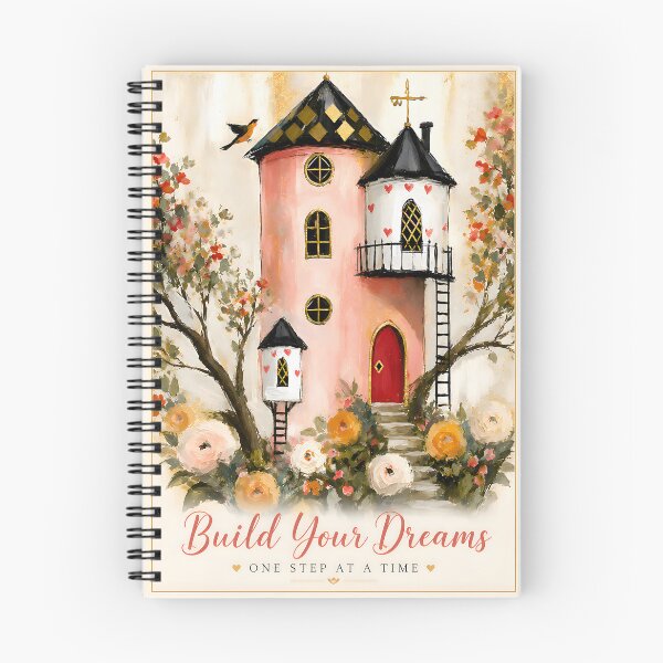 Item preview, Whimsical Pink Cottage Surrounded by Flowers designed and sold by ACasualCottage.