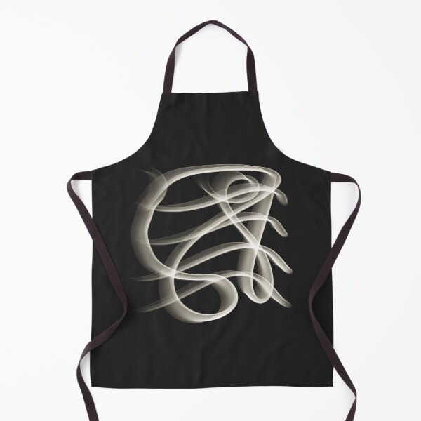 Aperçu de l'œuvre Abstract Line Art Swirl - Glowing White Lines Dark Black créée et vendue par CaramelCo.