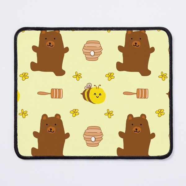 Item preview, Cute Bear with Honey & Bee – Sweet Cartoon Illustration designed and sold by Nina Viva.