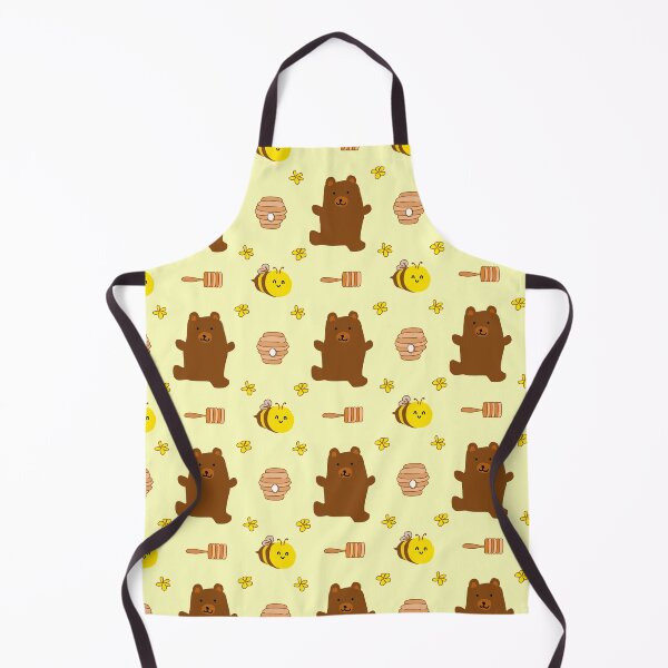 Item preview, Cute Bear with Honey & Bee – Sweet Cartoon Illustration designed and sold by Nina Viva.