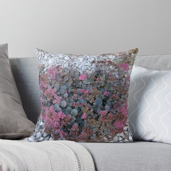 Item preview, Pink sedum among white stones designed and sold by PhuongVoArt.