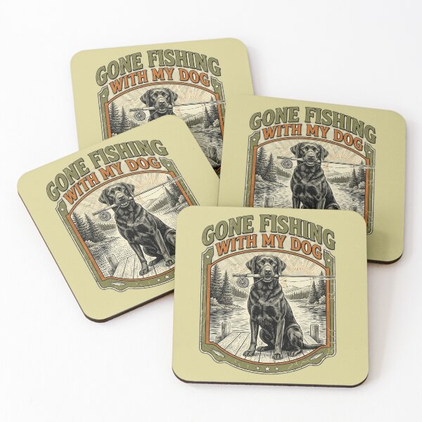 Item preview, Gone Fishing with My Dog Funny Fishing Lab designed and sold by FurRealStudioCo.