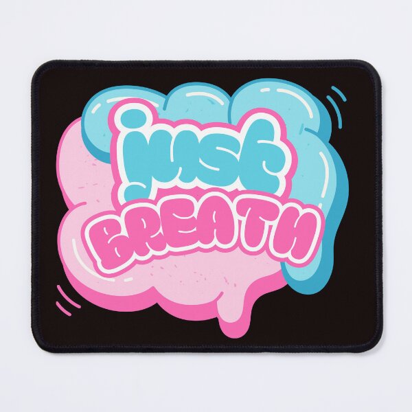 Item preview, Just Breathe Pink & Blue Cloud Typography designed and sold by Rynasvz.