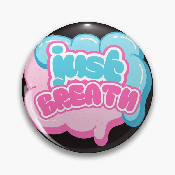 Item preview, Just Breathe Pink & Blue Cloud Typography designed and sold by Rynasvz.