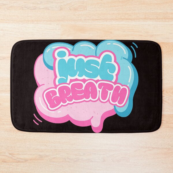 Item preview, Just Breathe Pink & Blue Cloud Typography designed and sold by Rynasvz.